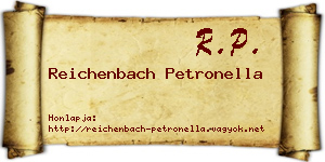 Reichenbach Petronella névjegykártya